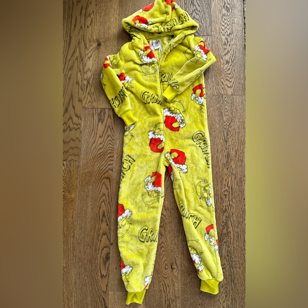 Grinch Kids One Piece Pajama - Yellow/Green